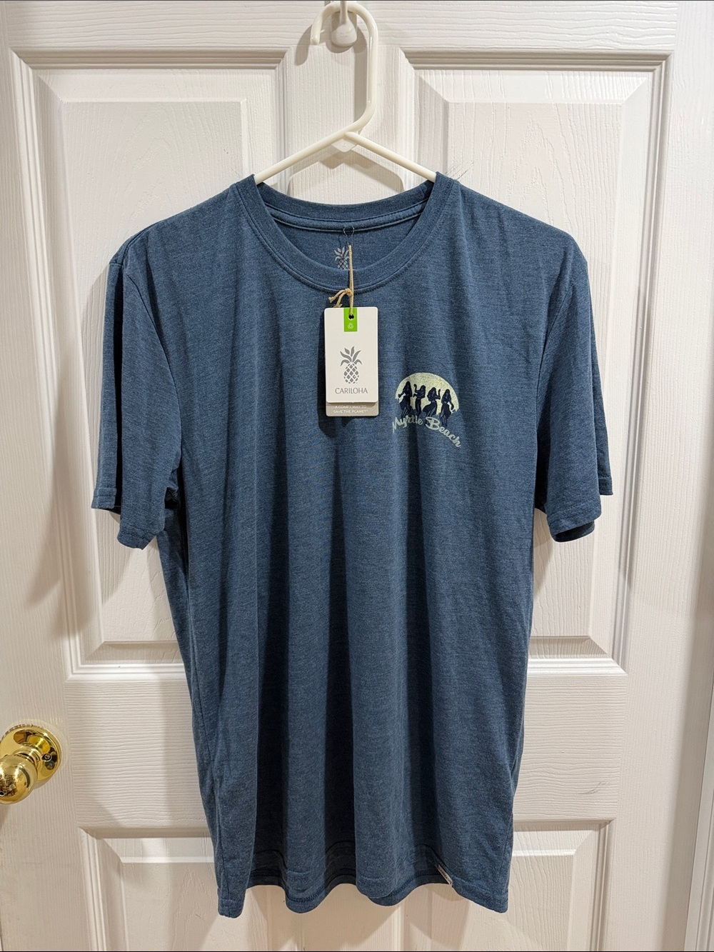 Men's Short Sleeve Tee in Navy with Myrtle Beach Logo